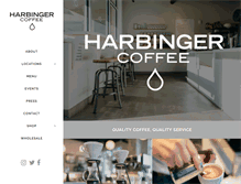 Tablet Screenshot of harbingercoffee.com
